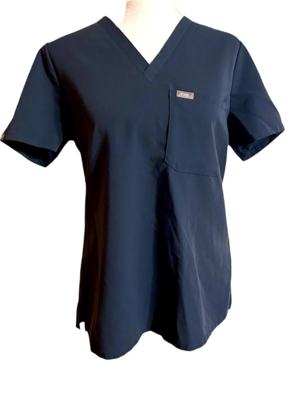 Figs Navy Catarina Limited Edition Wrinkle Free Antimicrobial Scrub Top
